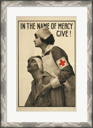 Framed In the Name of Mercy Give! Print