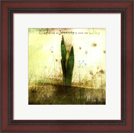 Framed Blossoming Inspiration V Print