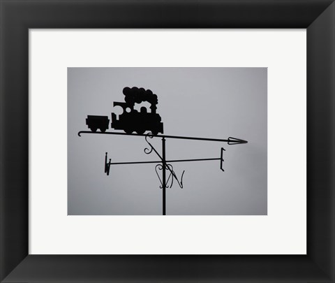 Framed Train Weathervane Print