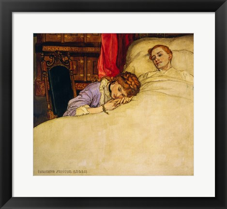 Framed Elizabeth Shippen Green, He Knew That He was Not Dreaming, 1907 Print