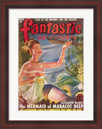 Framed Fantastic Adventures 1949 March Cover Print