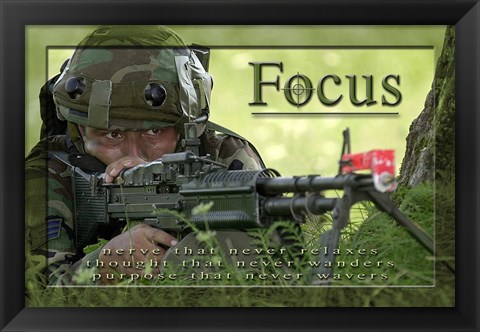Framed Focus Affirmation Poster, USAF Print