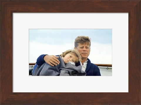 Framed Hyannisport Weekend Caroline Kennedy, President Kennedy Print