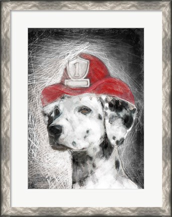 Framed Firefighter Dalmation Print