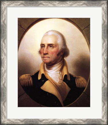 Framed Portrait of George Washington Print
