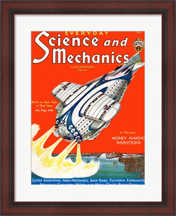 Framed Science and Mechanics Nov 1931 Cover Print