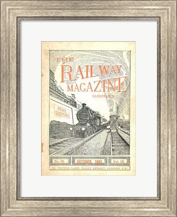 Framed Railway Magazine October 1901 Cover Print