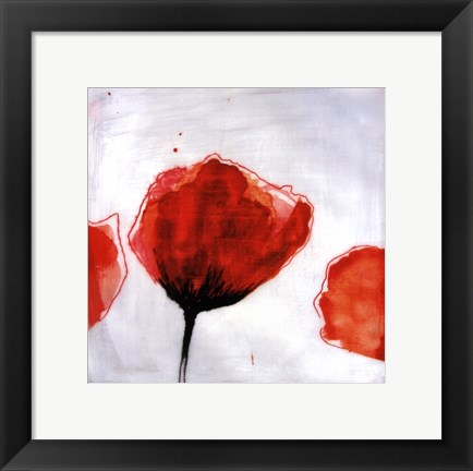 Framed Red Drops III Print