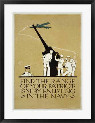 Framed Find the Range of Your Patriotism Print