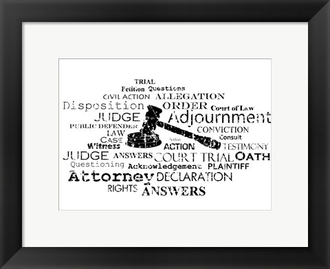 Framed Law Words Print