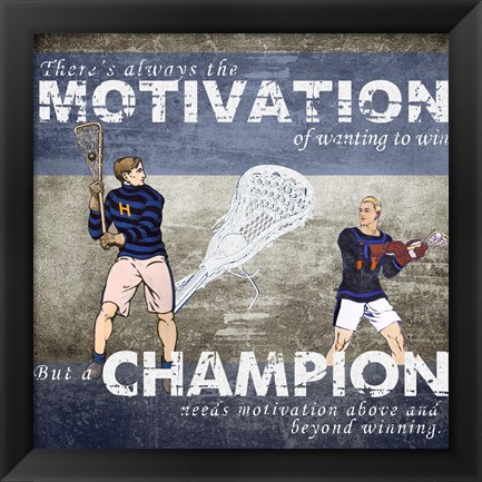 Framed Motivation of Wanting to Win Print