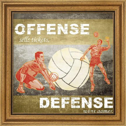 Framed Offense, Defense Print