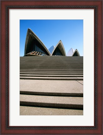 Framed Low angle view of an opera house, Sydney Opera House, Sydney, New South Wales, Australia Print