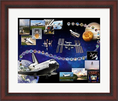 Framed Space Shuttle Atlantis Tribute 1 Print
