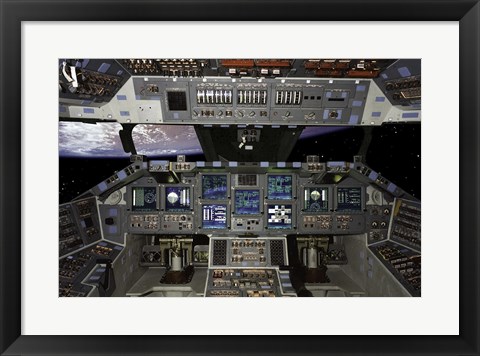 Framed Atlantis Interior Control Panel Print