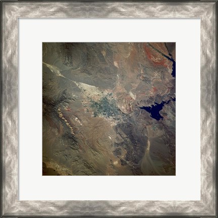 Framed Las Vegas from space as taken by shuttle atlantis Print