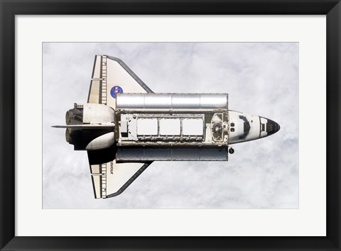 Framed Shuttle Delivers ISS Module Print