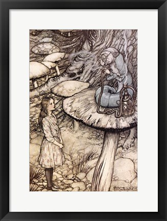 Framed Alice in Wonderland, Advice from a Caterpillar Print