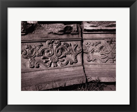 Framed Stone Carving VII Print
