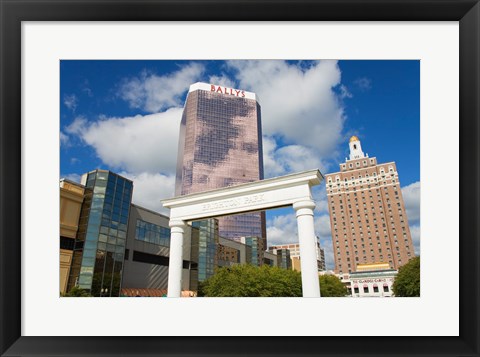 Framed Ballys Casino &amp; Brighton Park, Atlantic City Boardwalk, New Jersey, USA Print