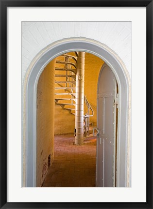 Framed Spiral Stairs in Absecon Lighthouse Museum, Atlantic County, Atlantic City, New Jersey, USA Print