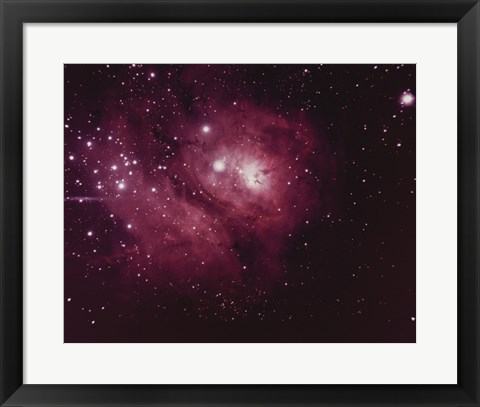 Framed Lagoon Nebula in Sagittarius Print