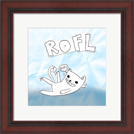 Framed ROFL Cat Print