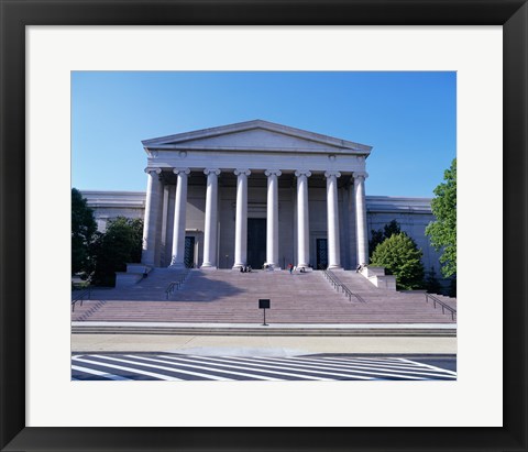 Framed Facade of the National Gallery of Art Front Steps, Washington, D.C., USA Print