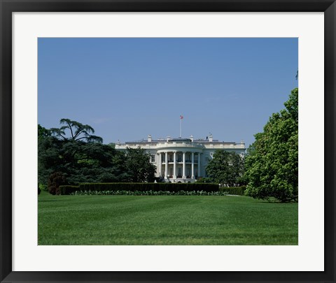 Framed Lawn at the White House, Washington, D.C., USA Print