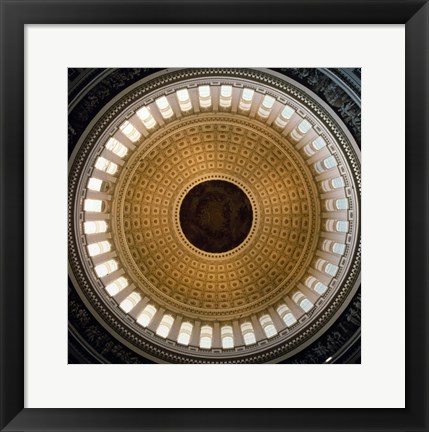 Framed Architectural details of the cupola of the rotunda of a government building, Capitol Building, Washington DC, USA Print