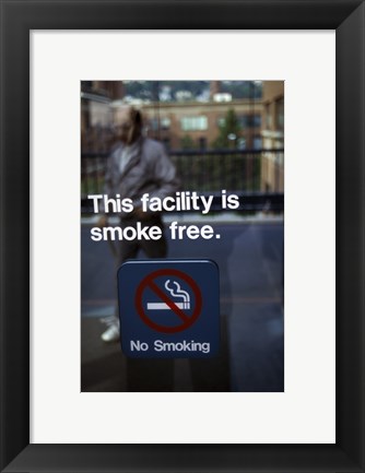 Framed No Smoking - smoke free Print