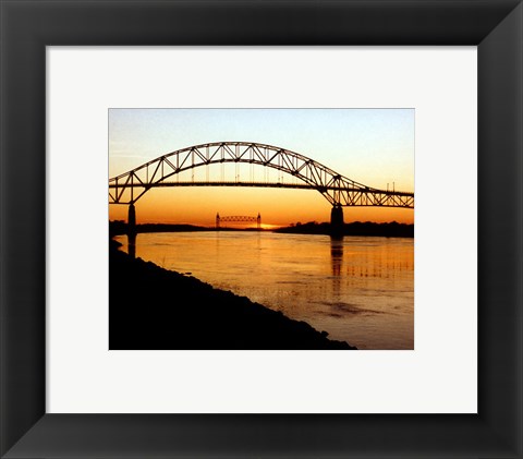 Framed Bourne Bridge over the Cape Cod Canal Print