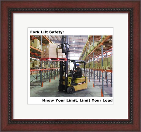 Framed Fork Lift Safety Print
