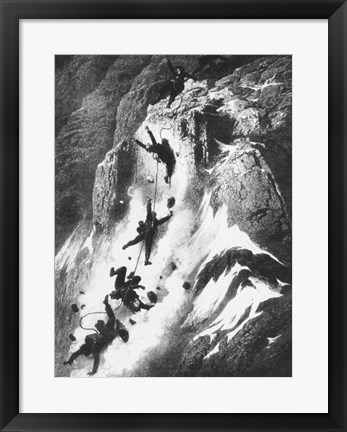 Framed Matterhorn disaster Gustav Dore Print