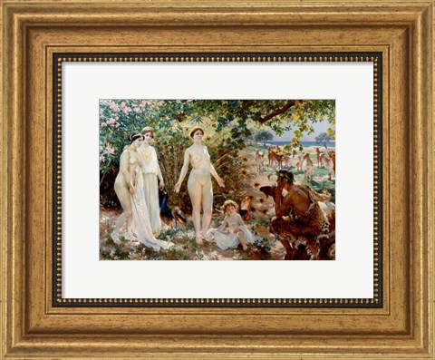 Framed Judgment of Paris he goddesses Athena, Hera and Aphrodite Print