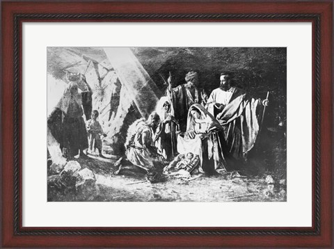 Framed Nativity in Palestine Print
