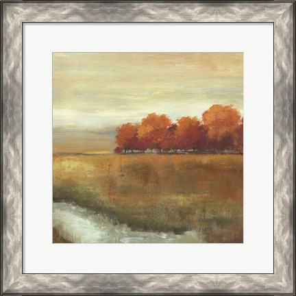 Framed Orange Treescape II Print