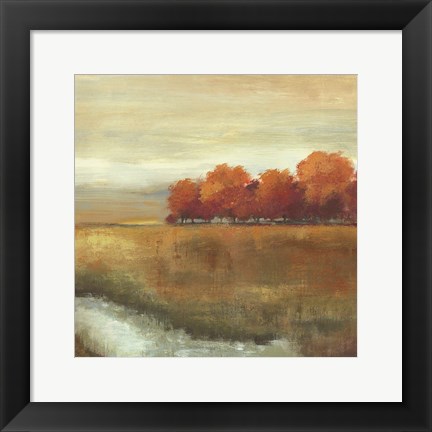 Framed Orange Treescape II Print