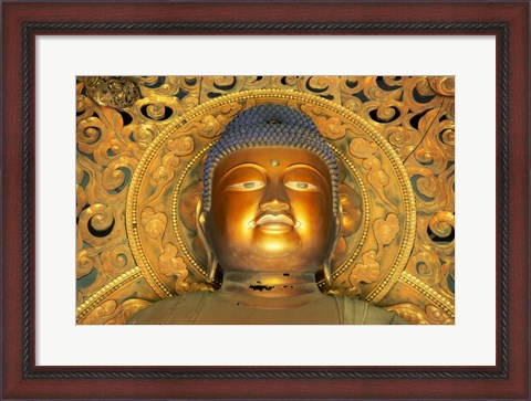 Framed Buddha Byodo-in Temple Oahu, Hawaii, USA Print