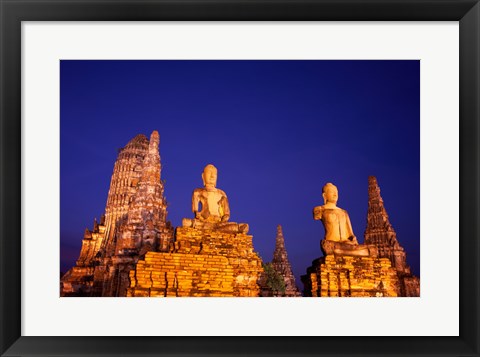 Framed Buddha at a Temple,  Ayutthaya Historical Park, Thailand Print