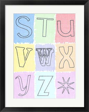 Framed Alphabet III Print