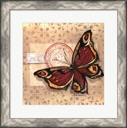 Framed Le Papillon I Print