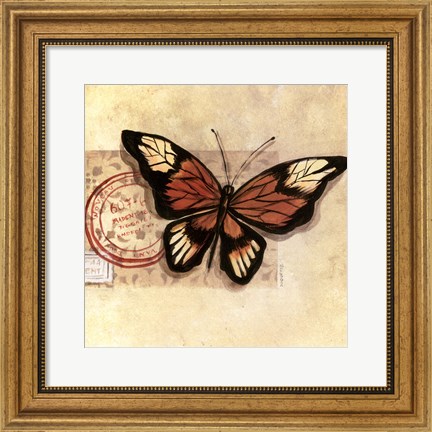 Framed Le Papillon III Print
