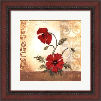 Framed Red Poppies II Print