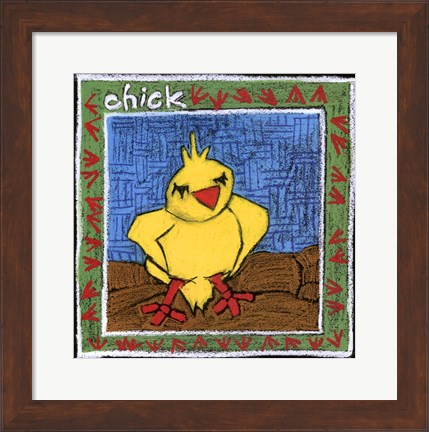 Framed Whimsical Chick Print