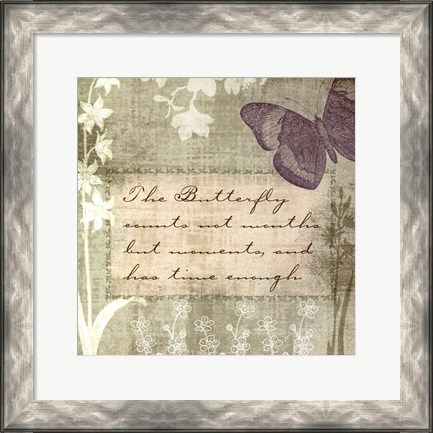 Framed Butterfly Notes VII Print