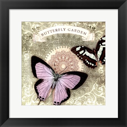 Framed Butterfly Notes XII Print