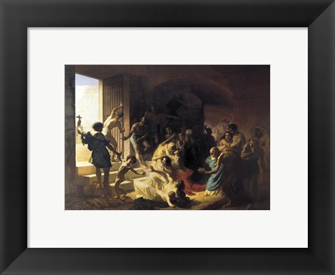 Framed Christian Martyrs in Colosseum Print