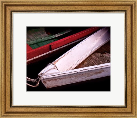 Framed Wooden Rowboats VI Print