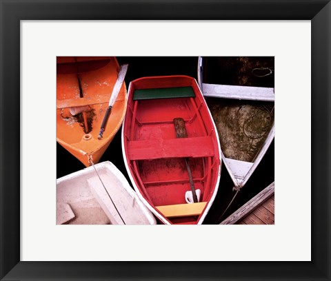 Framed Wooden Rowboats XI Print
